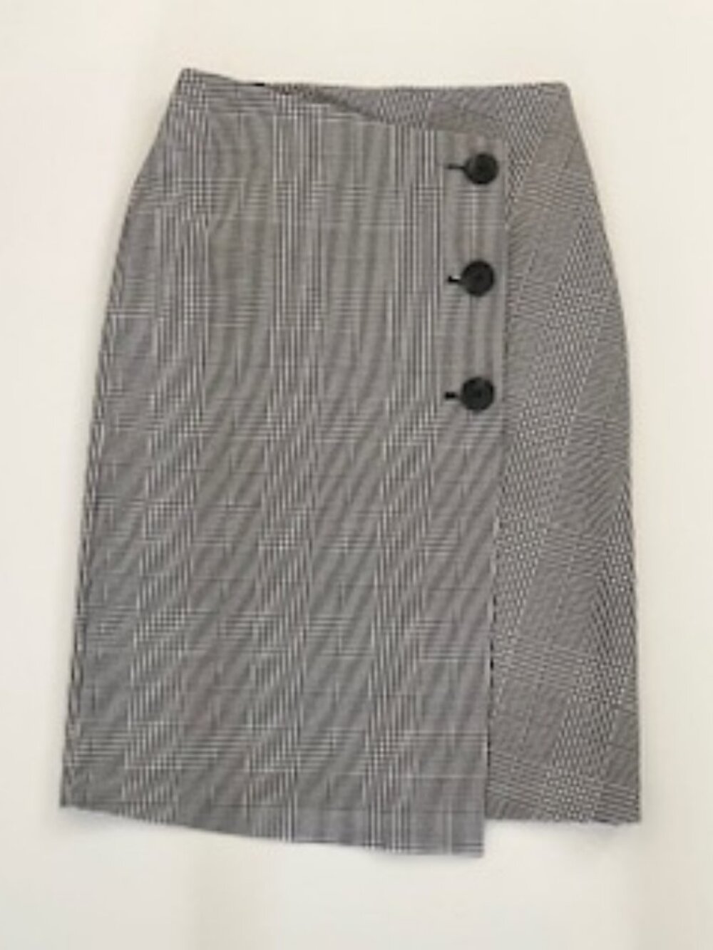 T Tahari Elie Tahari Midi Wrap Plaid Skirt,size 8